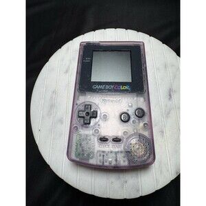 Nintendo Gameboy Color CGB-001 Atomic Purple Handheld Console Tested Works!